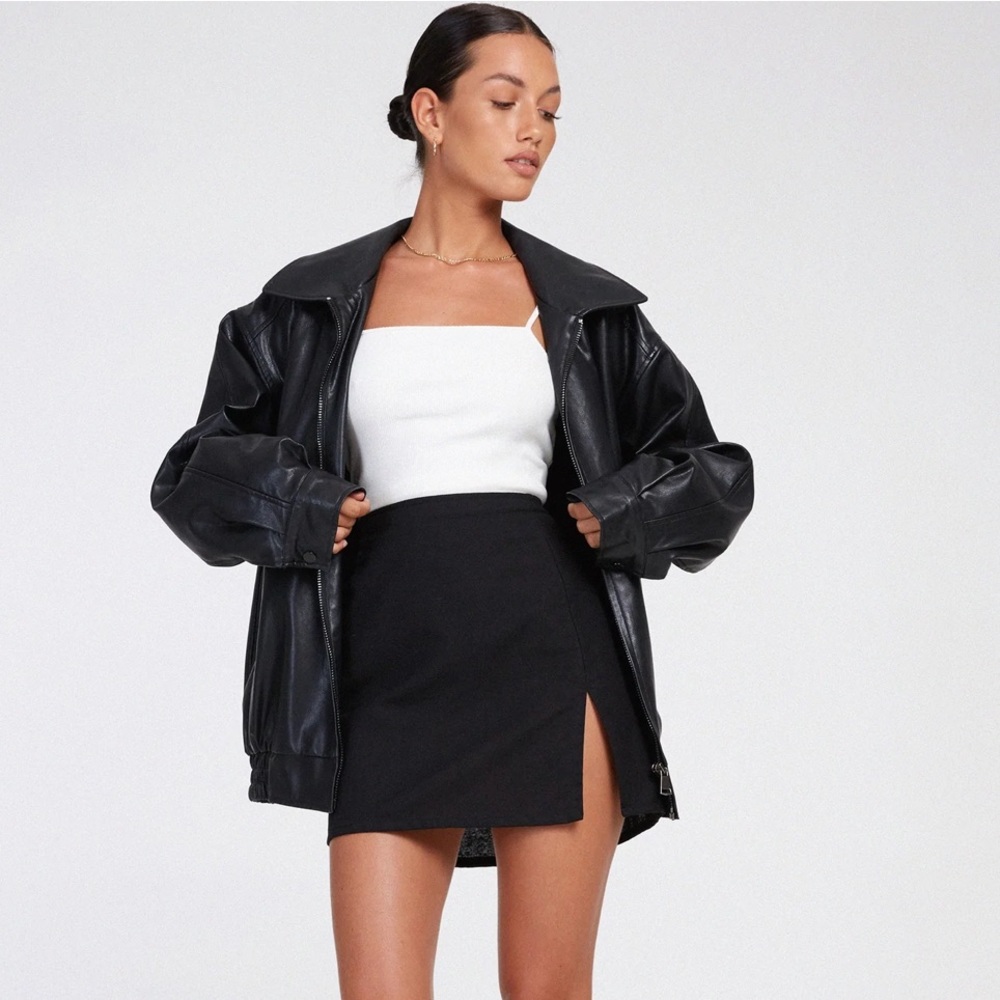 COPY - Motel Rocks SHENY MINI SKIRT IN BLACK_NWT - Picture 1 of 7